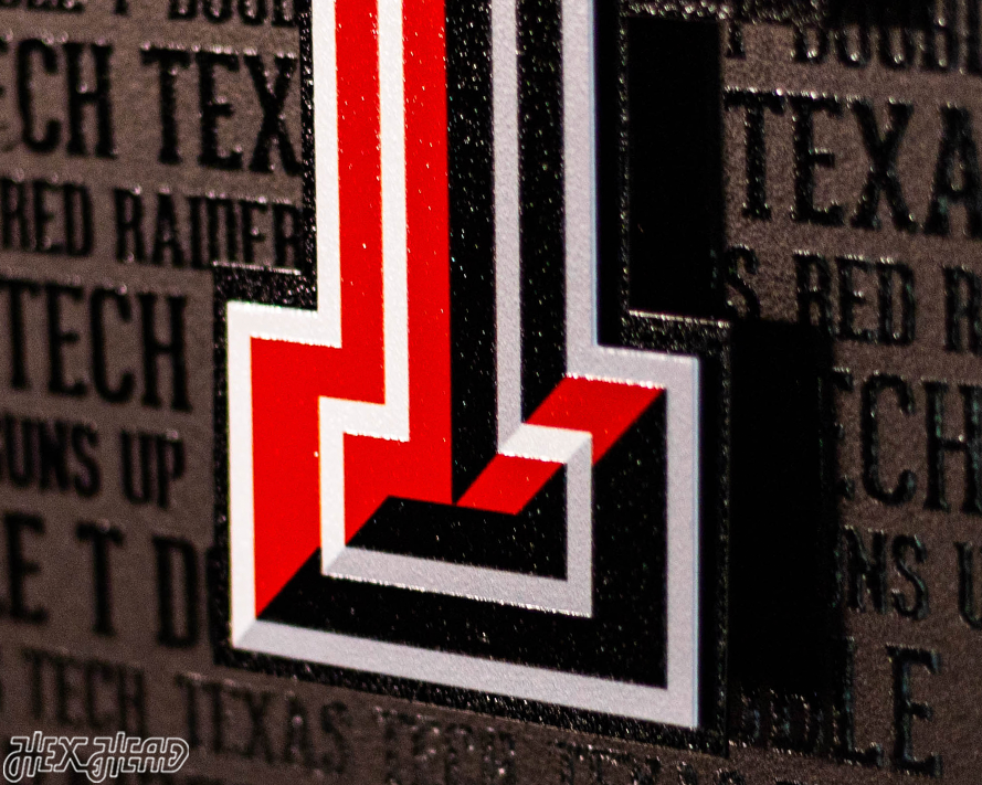 Texas Tech CRAFT SERIES 3D Embossed Metal Wall Art