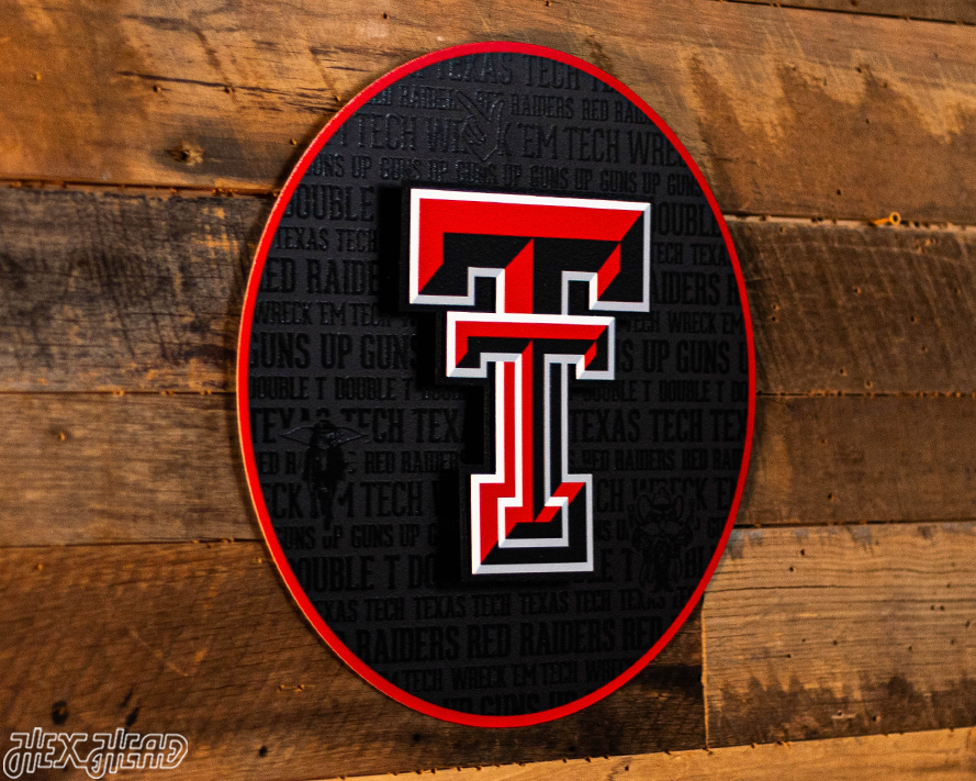 Texas Tech CRAFT SERIES 3D Embossed Metal Wall Art