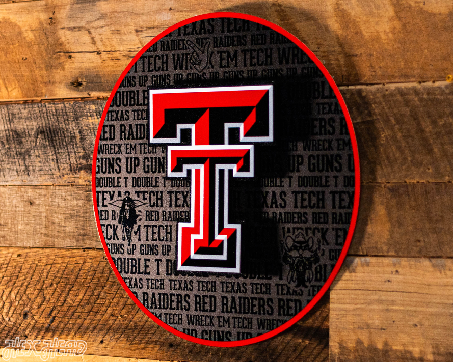 Texas Tech CRAFT SERIES 3D Embossed Metal Wall Art