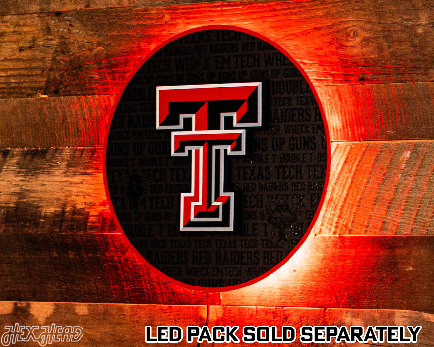 Texas Tech CRAFT SERIES 3D Embossed Metal Wall Art