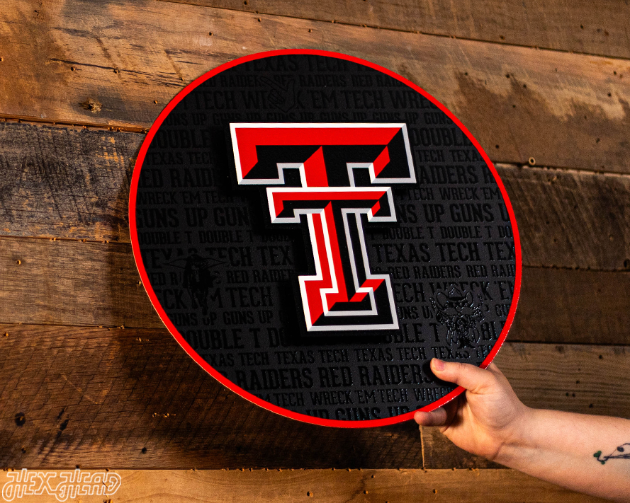 Texas Tech CRAFT SERIES 3D Embossed Metal Wall Art