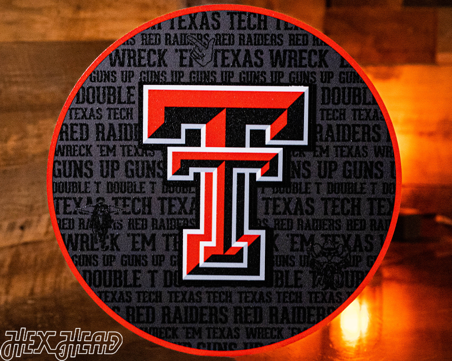 Texas Tech CRAFT SERIES 3D Embossed Metal Wall Art