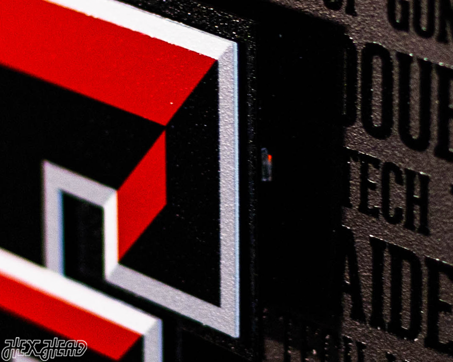 Texas Tech CRAFT SERIES 3D Embossed Metal Wall Art