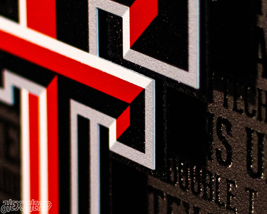 Texas Tech CRAFT SERIES 3D Embossed Metal Wall Art