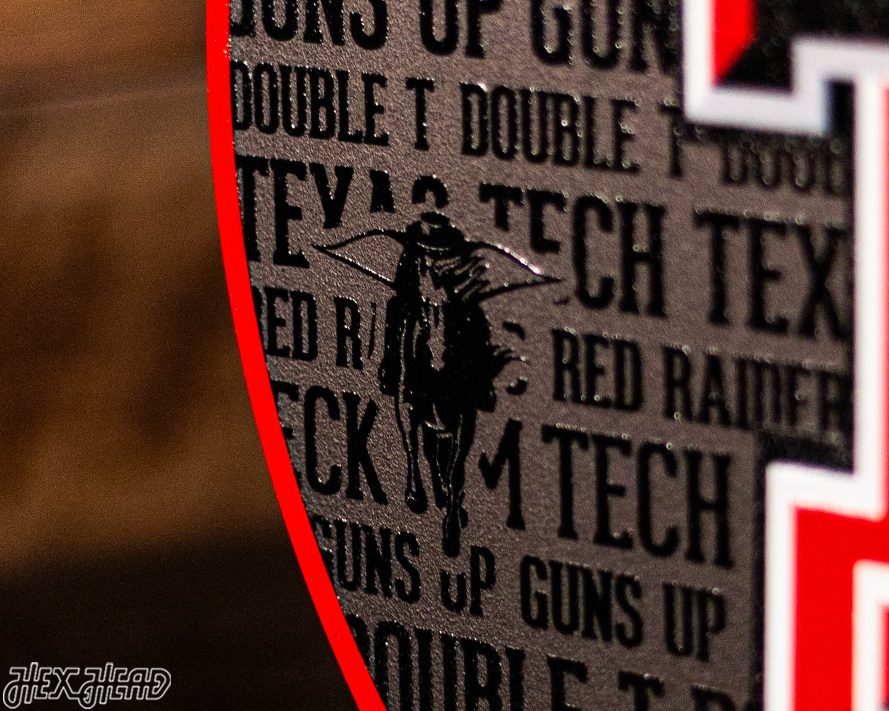 Texas Tech CRAFT SERIES 3D Embossed Metal Wall Art
