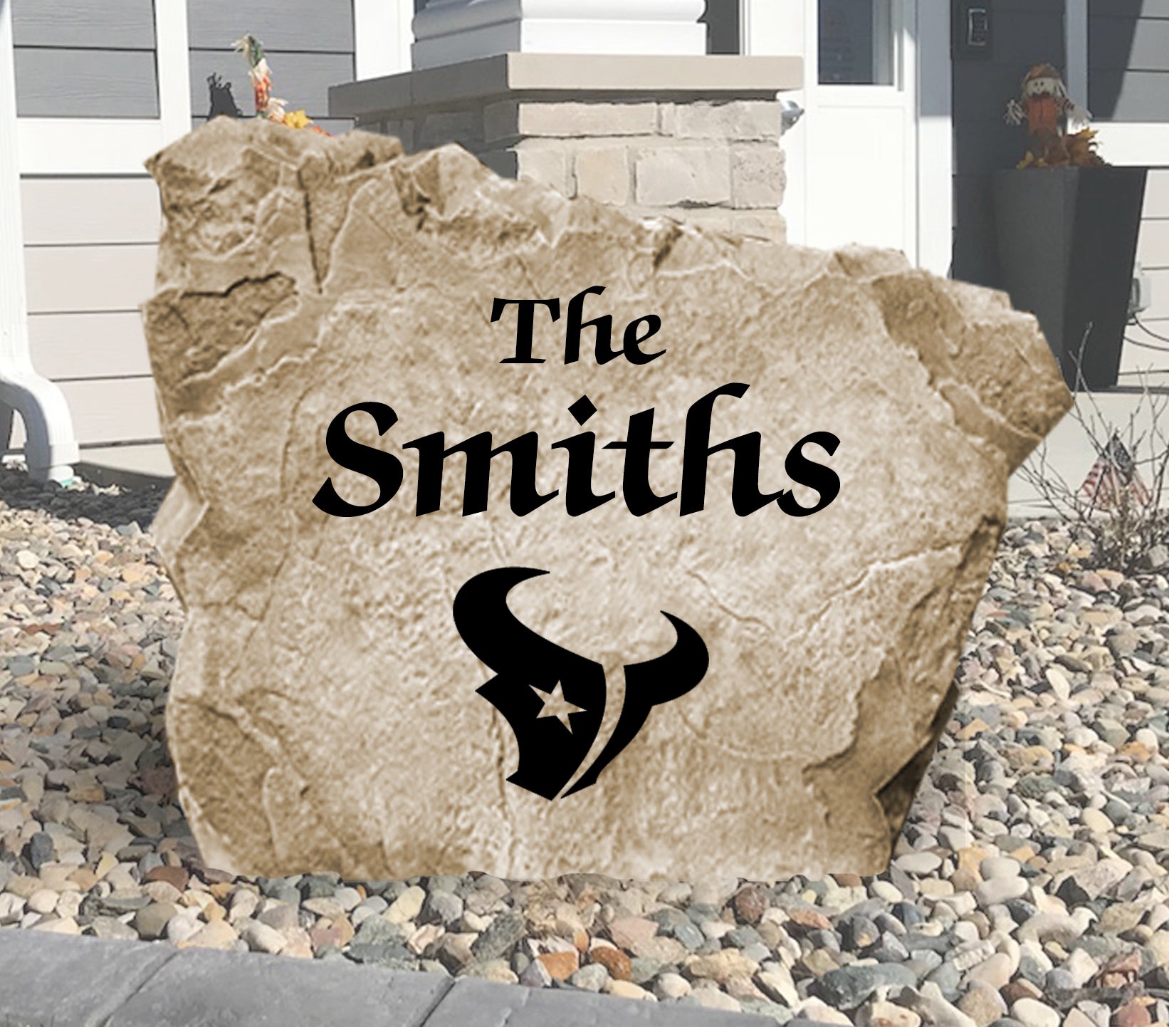 Houston Texans Design-A-Stone Landscape Art Family Name