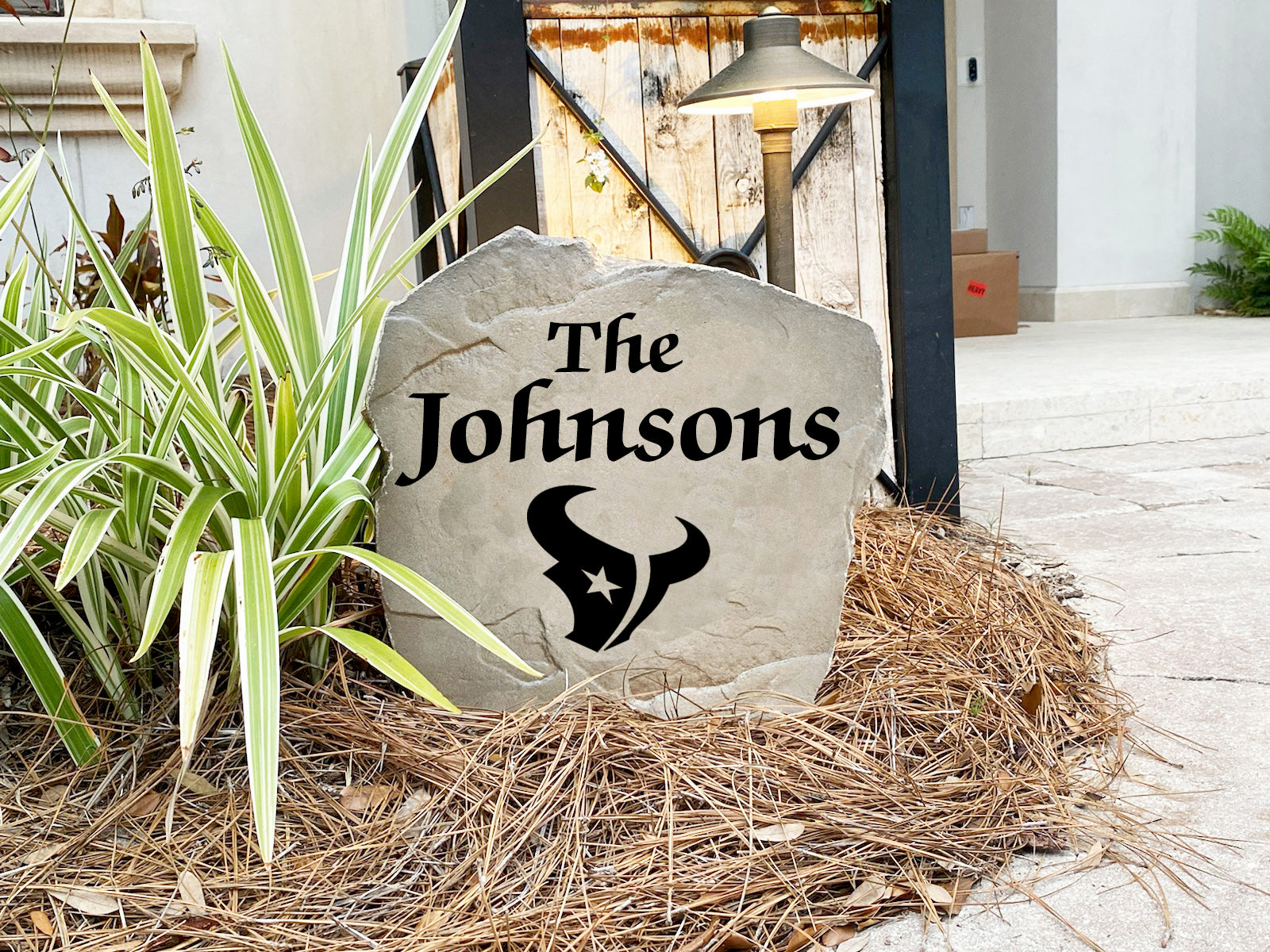 Houston Texans Design-A-Stone Landscape Art Family Name