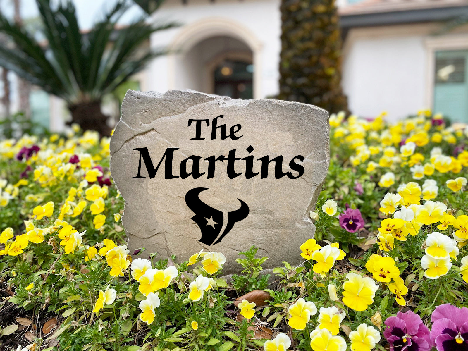 Houston Texans Design-A-Stone Landscape Art Family Name