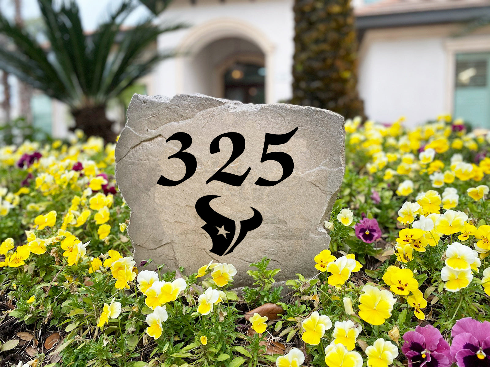 Houston Texans Design-A-Stone Landscape Art Address Stone