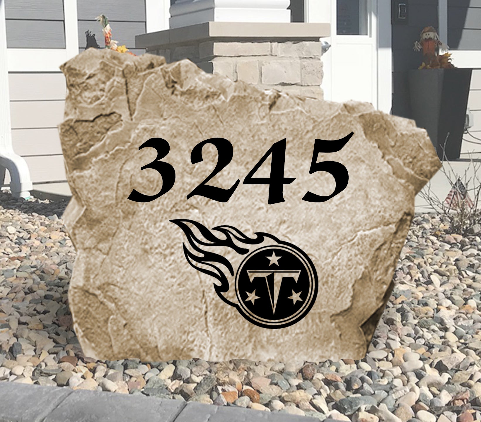 Tennessee Titans Design-A-Stone Landscape Art Address Stone