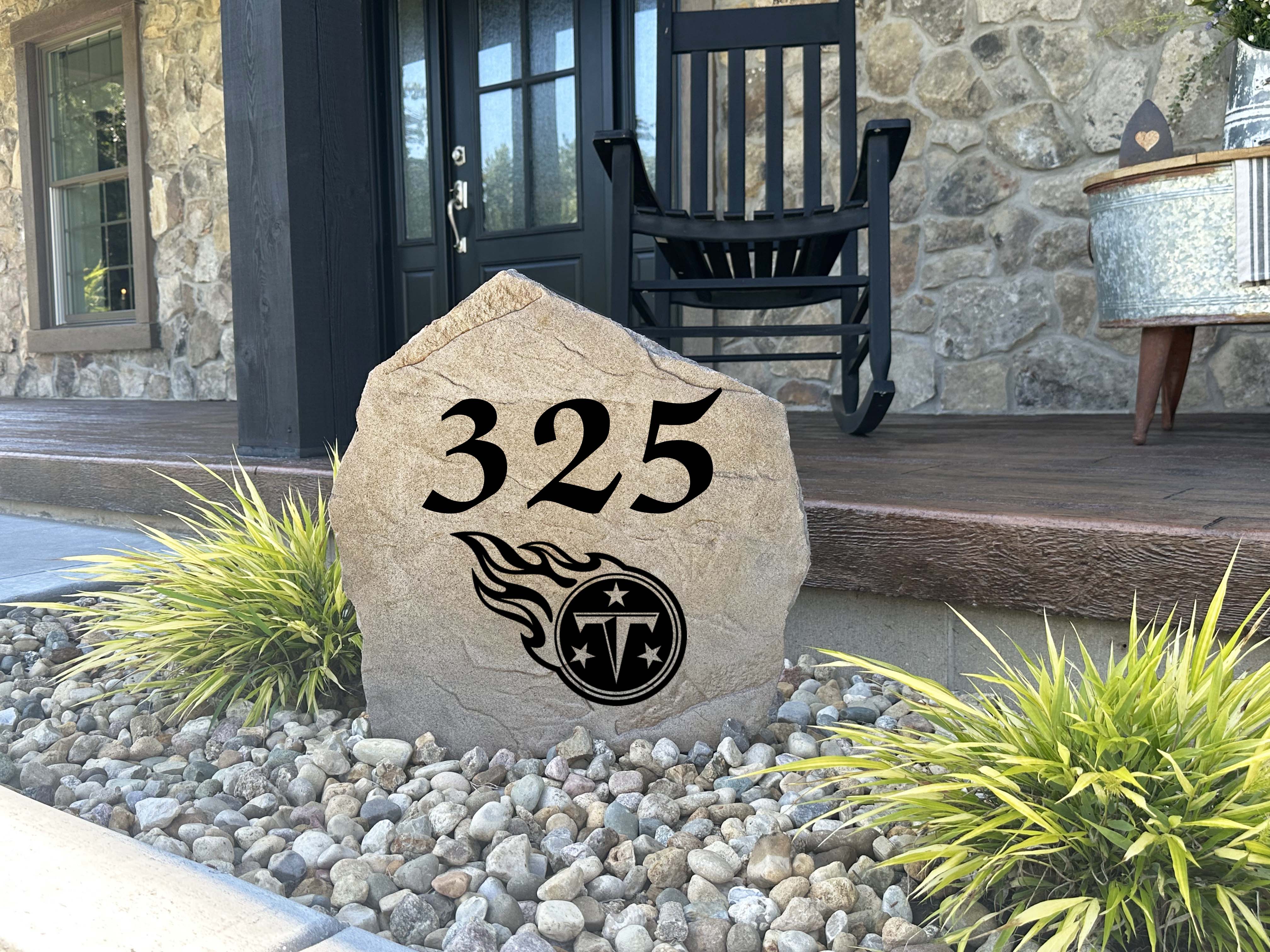 Tennessee Titans Design-A-Stone Landscape Art Address Stone
