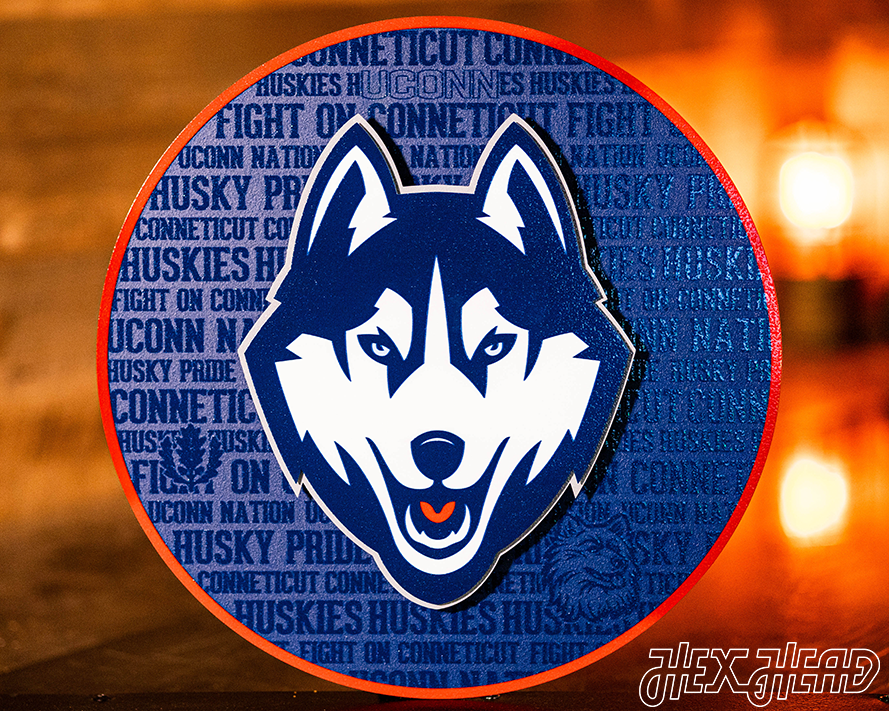 Connecticut UCONN Huskies CRAFT SERIES 3D Metal Wall Art