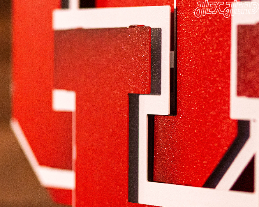 Houston interlocking "UH" 3D Metal Wall Art