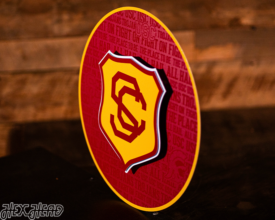 USC Southern California Trojans CRAFT SERIES 3D Embossed Metal Wall Art