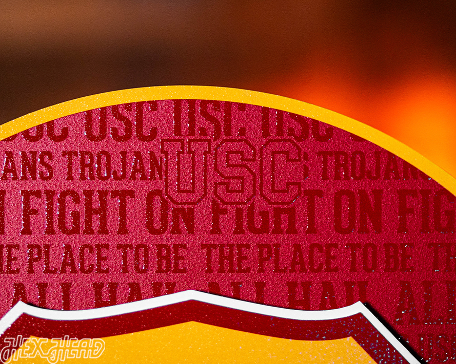 USC Southern California Trojans CRAFT SERIES 3D Embossed Metal Wall Art