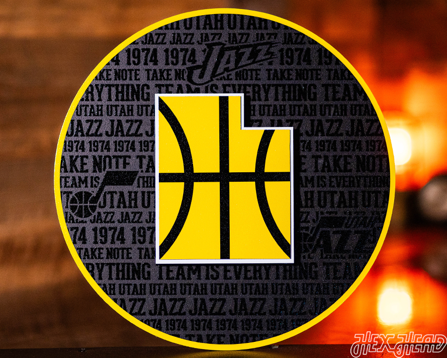 Utah Jazz CRAFT SERIES 3D Embossed Metal Wall Art