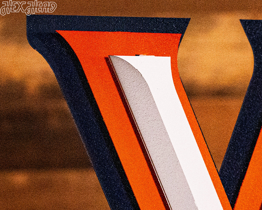 Virginia Cavaliers V on Sabres 3D Metal Wall Art