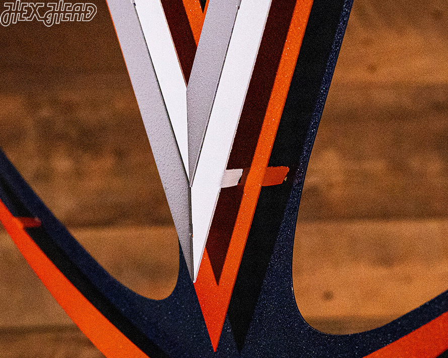 Virginia Cavaliers V on Sabres 3D Metal Wall Art