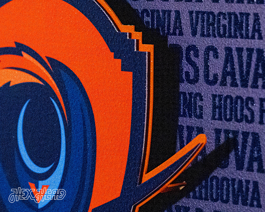 Virginia Cavaliers CRAFT SERIES 3D Embossed Metal Wall Art