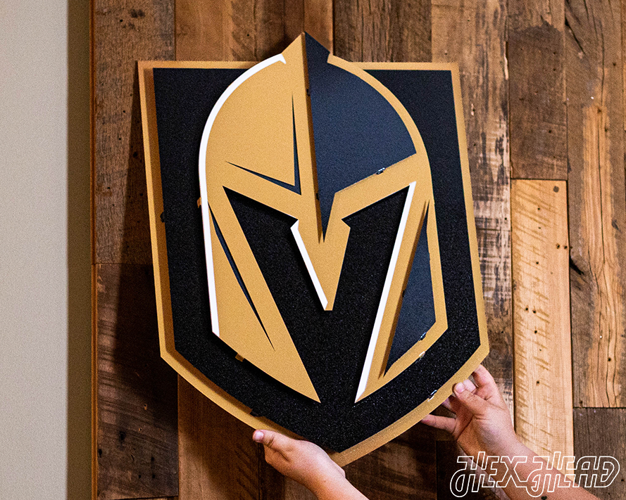 Vegas Golden Knights 3D Vintage Metal Wall Art