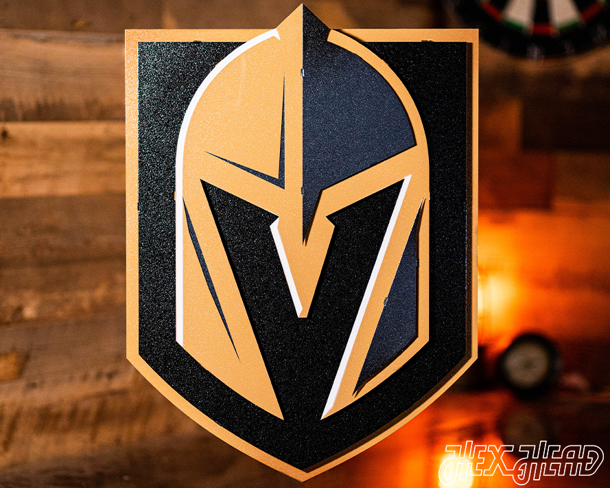 Vegas Golden Knights 3D Vintage Metal Wall Art