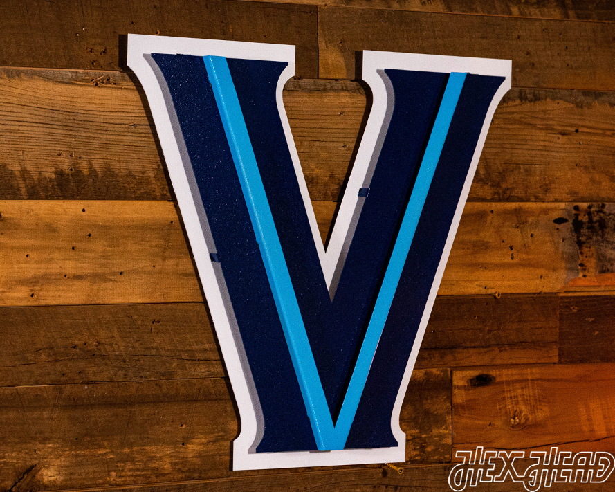Villanova "V" 3D Metal Artwork
