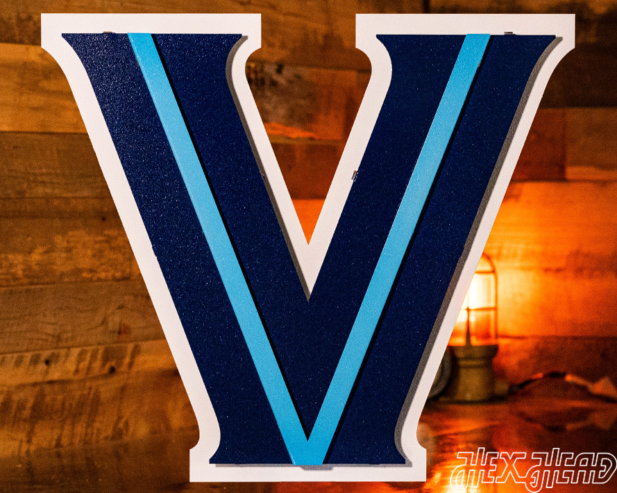 Villanova "V" 3D Metal Artwork