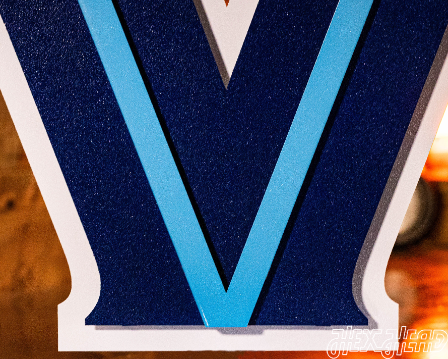 Villanova "V" 3D Metal Artwork