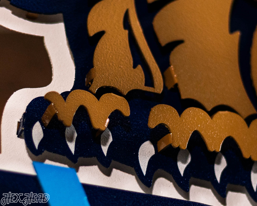 Villanova "Wildcat over the V" 3D Metal Artwork