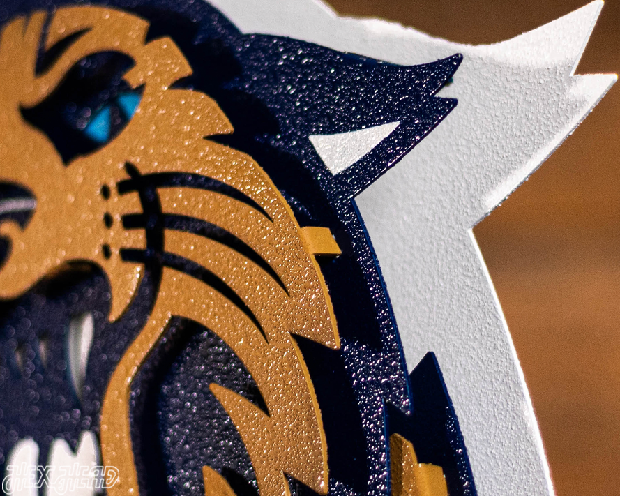 Villanova "Wildcat over the V" 3D Metal Artwork