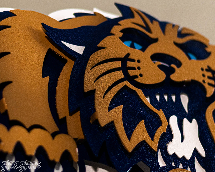 Villanova "Wildcat over the V" 3D Metal Artwork