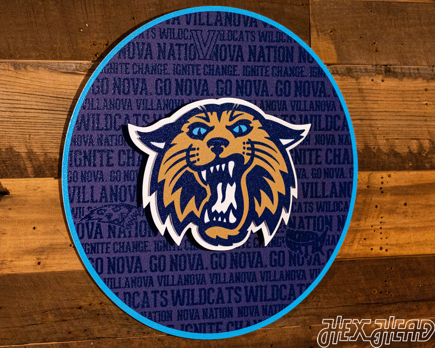 Villanova Wildcats CRAFT SERIES 3D Embossed Metal Wall Art