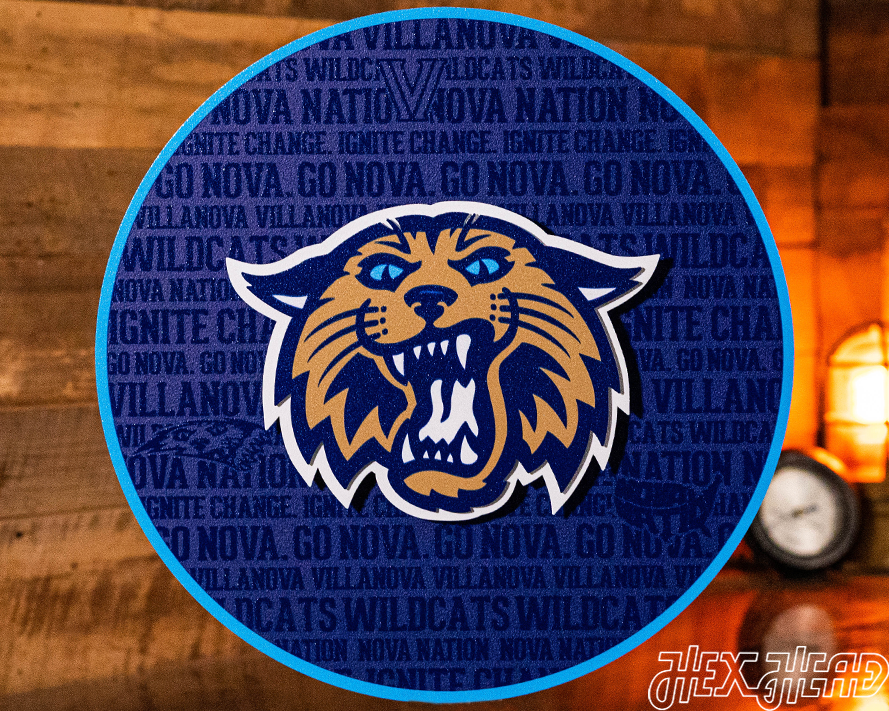 Villanova Wildcats CRAFT SERIES 3D Embossed Metal Wall Art