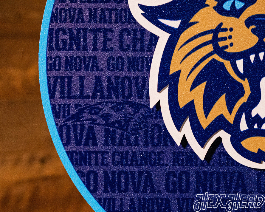 Villanova Wildcats CRAFT SERIES 3D Embossed Metal Wall Art