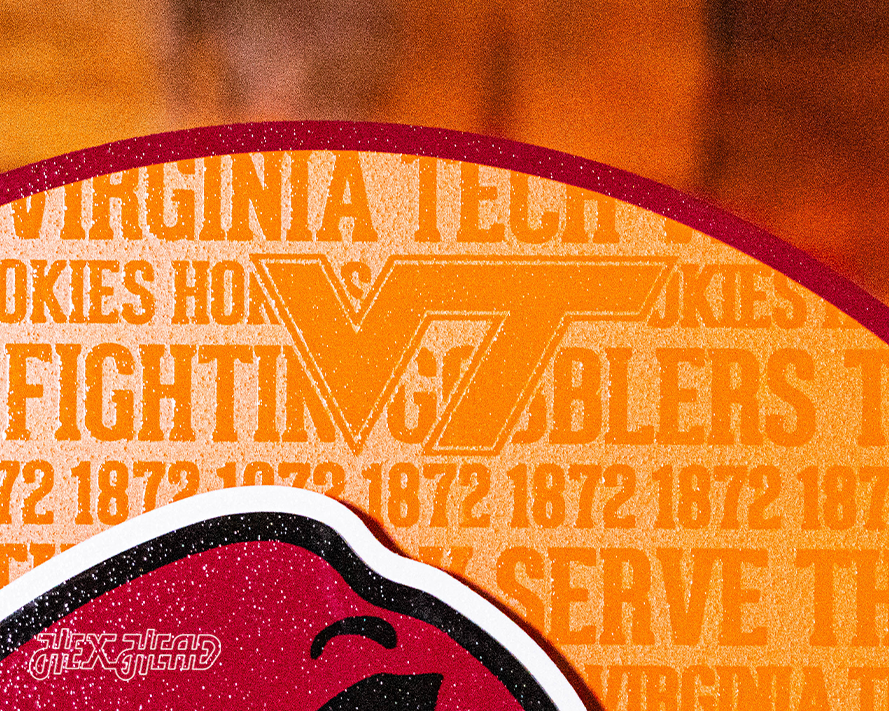 Virginia Tech Hokies CRAFT SERIES 3D Embossed Metal Wall Art