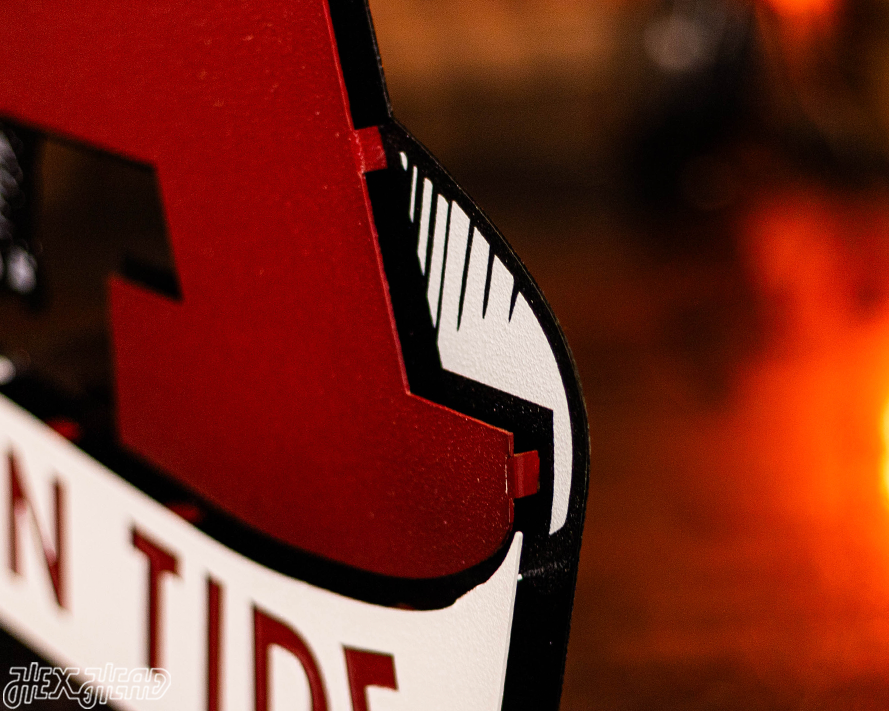 Alabama Crimson Tide VAULT "Elephant thru A" 3D Metal Wall Art