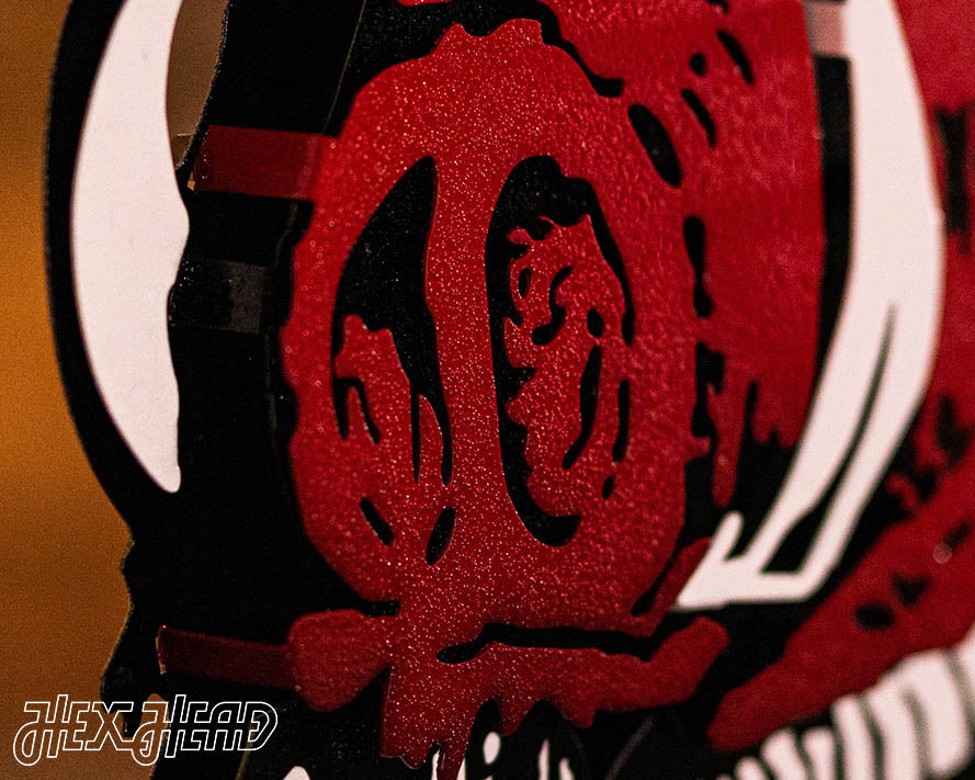 Arkansas Razorback VAULT "Hog Leaning on A" 3D Vintage Metal Wall Art