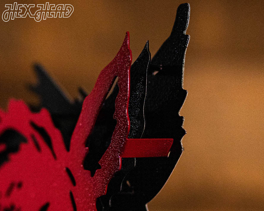 Arkansas Razorback VAULT "Hog Leaning on A" 3D Vintage Metal Wall Art