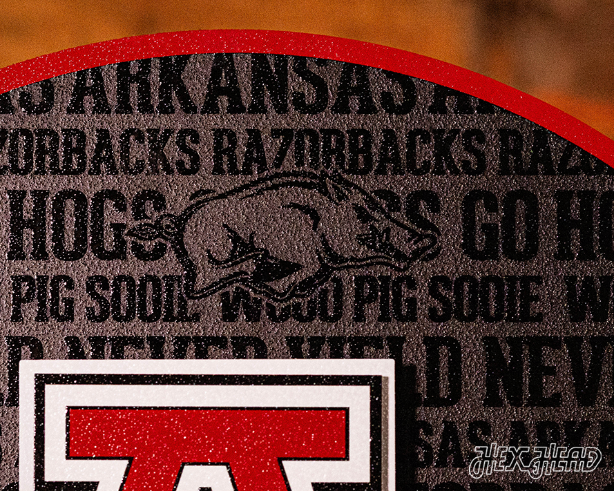 Arkansas Razorback CRAFT SERIES 3D Embossed Metal Wall Art