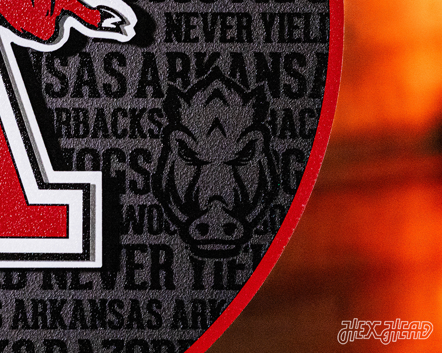 Arkansas Razorback CRAFT SERIES 3D Embossed Metal Wall Art