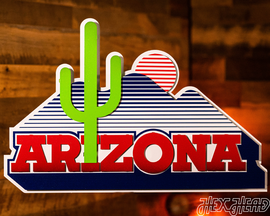 Arizona Wildcats VAULT "CACTUS" 3D Metal Wall Art