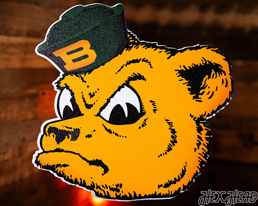 Baylor Bears VAULT Bear 3D Vintage Metal Wall Art