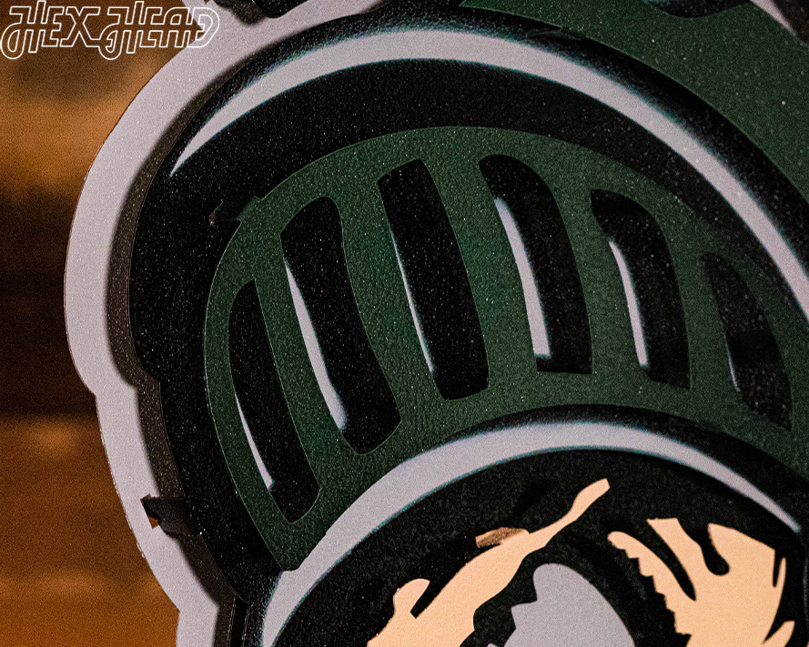 Michigan State " Gruff Sparty" 3D Vintage Metal Wall Art