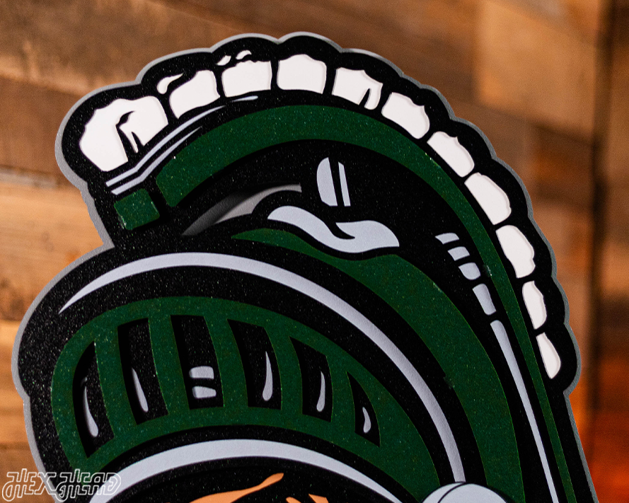 Michigan State " Gruff Sparty" 3D Vintage Metal Wall Art