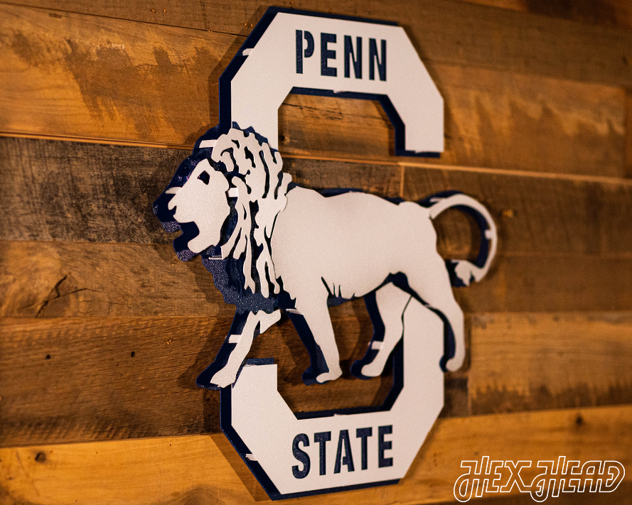 Penn State Nittany Lions VAULT "1950 S" 3D Vintage Metal Wall Art