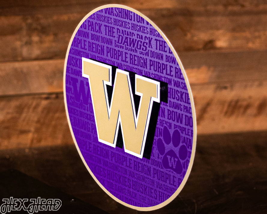 Washington Huskies CRAFT SERIES 3D Embossed Metal Wall Art