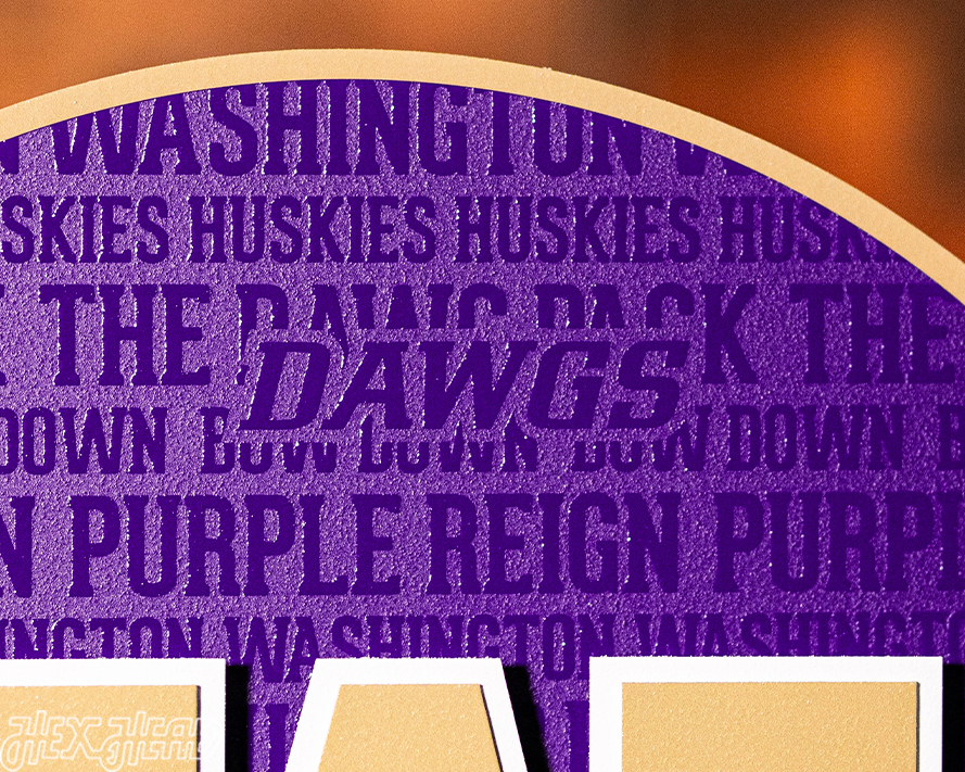 Washington Huskies CRAFT SERIES 3D Embossed Metal Wall Art