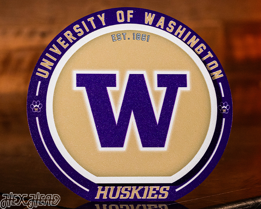 Washington Huskies "Double Play" On the Shelf or On the Wall Art