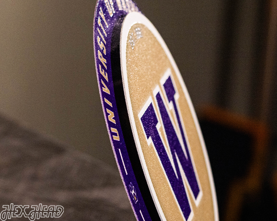 Washington Huskies "Double Play" On the Shelf or On the Wall Art