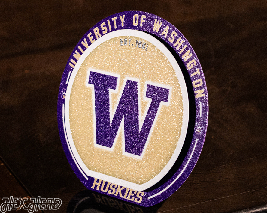 Washington Huskies "Double Play" On the Shelf or On the Wall Art